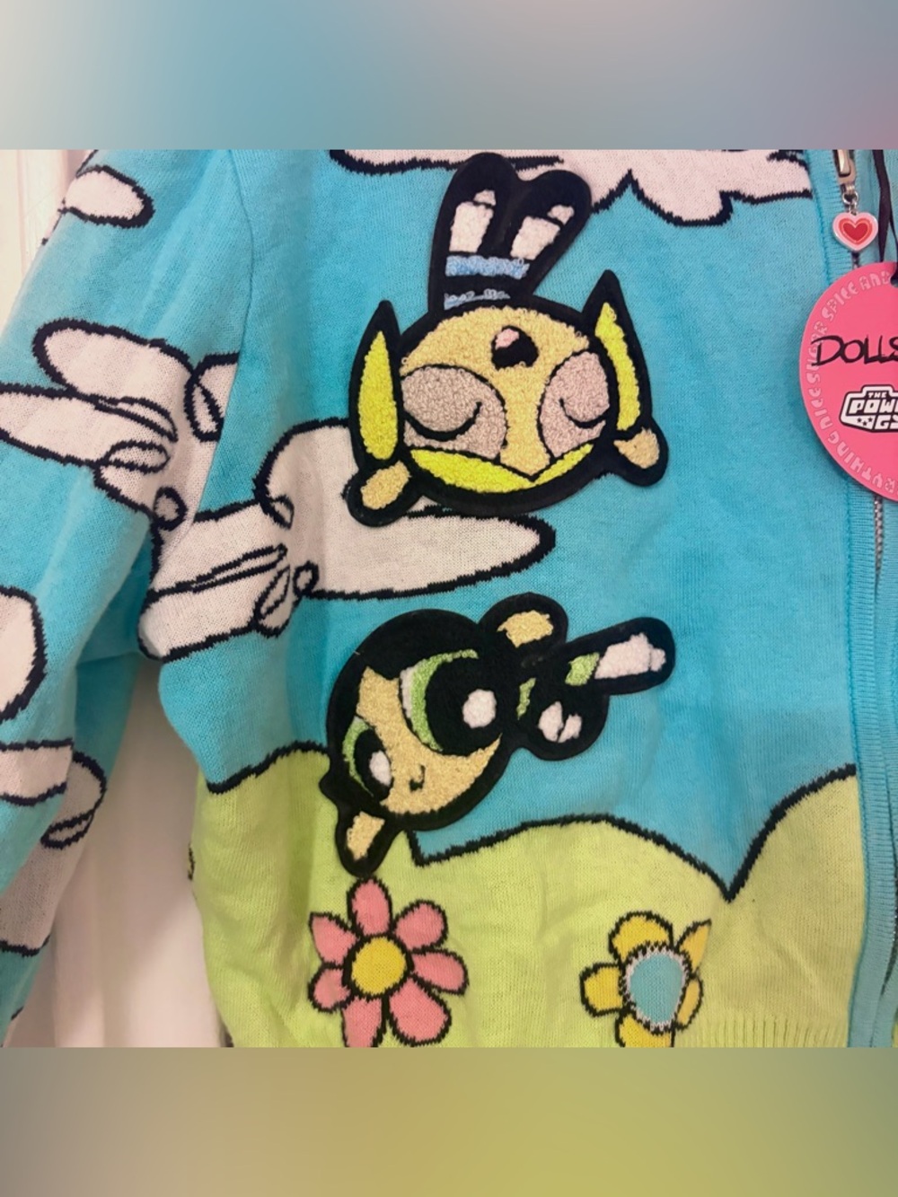 NWT - DOLLS KILL X THE POWERPUFF GIRLS SIGNAL IN THE SKY ZIP-UP HOODIE - XL - Picture 2 of 9